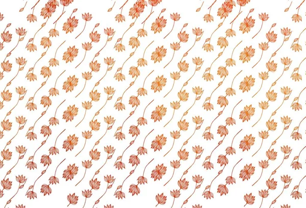 Açık Turuncu Vektör taslak arka planı. Yapraklı karalama tarzında yeni renkli çizimler. Marka kitabı için desen.