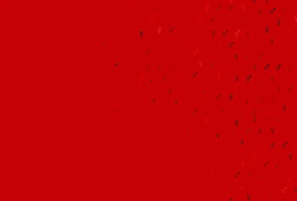 Світло Червоний Векторний Візерунок Гендерними Елементами Простий Градієнтний Дизайн Абстрактному — стоковий вектор