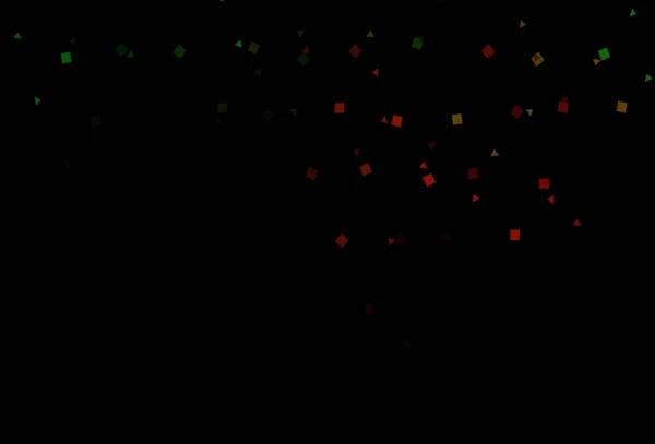 Темно Зеленый Красный Векторный Обратный Ход Линиями Кругами Ромбами Круги — стоковый вектор