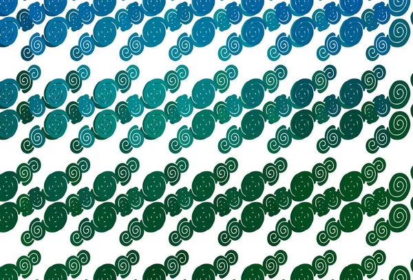 Світло Блакитний Зелений Векторний Візерунок Лавовими Формами Елегантна Яскрава Ілюстрація — стоковий вектор