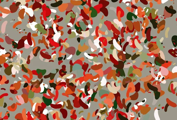Hellgrüne Rote Vektortextur Mit Zufälligen Formen Moderne Abstrakte Illustration Mit — Stockvektor