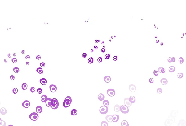 Светло Фиолетовый Векторный Фон Пузырями Современная Абстрактная Иллюстрация Красочными Каплями — стоковый вектор