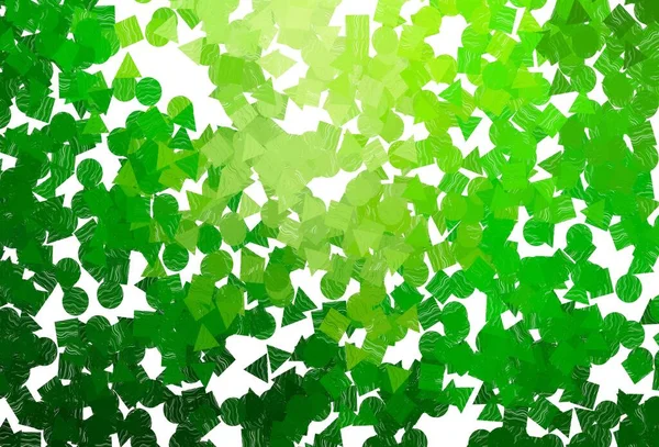 Koyu yeşil, sarı vektör arka plan, üçgenler, daireler, küpler. Renkli daireler, üçgenler, dikdörtgenler. İş ilanınız için akıllı tasarım.