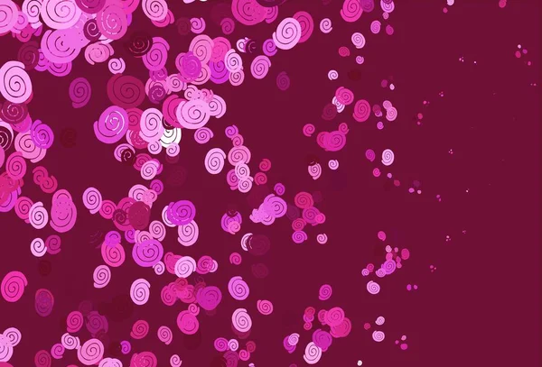 Bükülmüş çizgileri olan açık pembe vektör arkaplanı. Eğilimli zarif, parlak bir çizim. Marka kitabı için zarif desen.