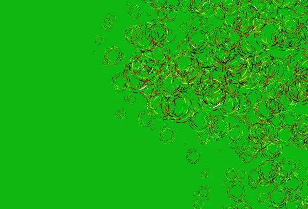 Ljusgrön Röd Vektor Bakgrund Med Bubblor Vacker Färgad Illustration Med — Stock vektor
