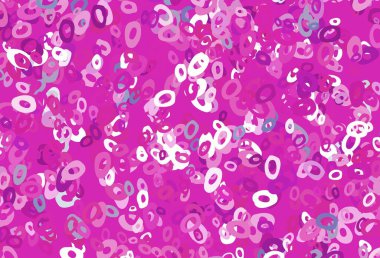 Lekeli açık pembe vektör kaplaması. Doğa tarzında bulanık halkaları olan güzel renkli çizimler. Suyun deseni, yağmur damlaları.