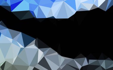 Koyu mavi vektör soyut mozaik arkaplan.