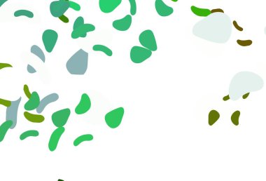 Açık renkli, gökkuşağı vektör desenli kaotik şekilli. Rastgele şekillerle soyut tarzda dekoratif tasarım. Kartvizitiniz için modern tasarım.