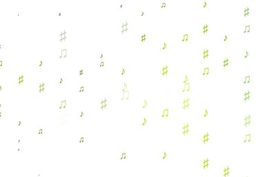 Müzik sembollü soyut vektör arkaplanı. Soyut tarzda dekoratif tasarım ve müzik şekilleri. Fasion dergileri için şablon. 