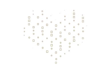 Açık sarı, kristalli turuncu vektör deseni, dikdörtgenler. Dikdörtgenli soyut gradyan çizimi. Reklamlar için desen.