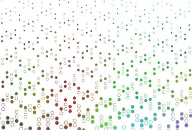 Açık Çokrenkli, daireli Gökkuşağı vektör şablonu. Parlak renkli soyut çemberlerin olduğu bir resim. Marka kitabınız için şablon.