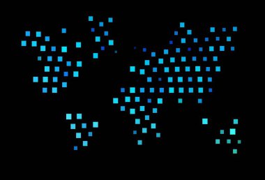 Koyu mavi, kare şeklinde yeşil vektör deseni. Dikdörtgen şekilli soyut çizimler. Web siteleri için şablon kullanılabilir.