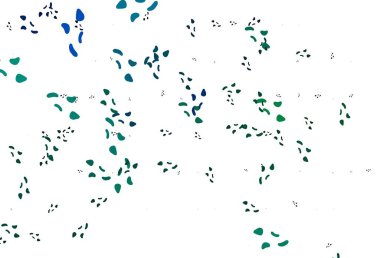 Açık mavi, rastgele şekilli yeşil vektör dokusu. Renkli rastgele şekillerle modern soyut illüstrasyon. Web siteniz için basit tasarım.