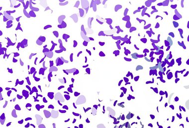 Memphis şekilli hafif Mor vektör şablonu. Modern tarzda değişen renkli kaotik formlar. Web siteniz için basit tasarım.