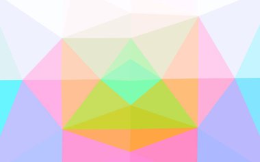 Açık Çokrenkli, Gökkuşağı vektörü çokgen arkaplan.