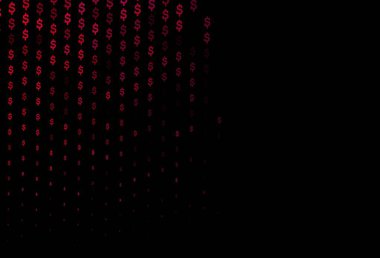 Dolar, USD, ABD ile koyu mor vektör deseni. Dolar, USD, beyaz şablondaki ABD işaretleri. Bu model finansal ve yatırım web siteleri için kullanılabilir.