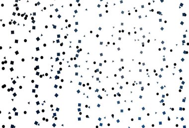 Daireleri, çizgileri, dikdörtgenleri olan hafif BLUE vektör düzeni. Daireler, çizgiler, rengarenk eşkenar dörtgenler. Web siteleri için şablon kullanılabilir.