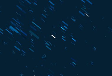 Renkli çizgileri olan açık mavi vektör dokusu. Renkli çubuklarla gösterişli soyut çizimler. Reklamlar, posterler, afişler için desen.