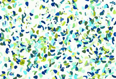 Açık mavi, rastgele şekilli sarı vektör dokusu. Renkli rastgele şekillerle modern soyut illüstrasyon. Kartvizitiniz için modern tasarım.