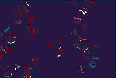 Açık mavi, kırmızı vektör çemberli çokgen biçiminde. Renkli daireler, üçgenler, dikdörtgenler. İş ilanları, broşürler, broşürler için desen