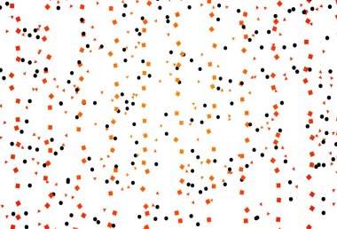 Açık Turuncu vektör arkaplanı çizgiler, daireler, eşkenar dörtgenler. Çemberler, üçgenler ve küplerle soyut gradyan çizimi. Reklamınız, posteriniz, afişiniz için en iyi tasarım.