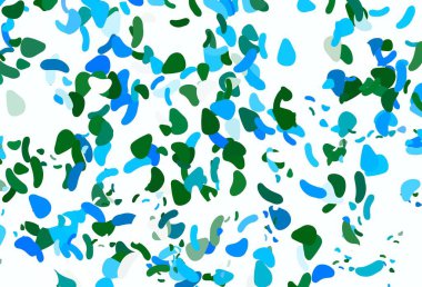 Açık mavi, soyut formlu yeşil vektör arkaplan. Renkli rastgele şekillerle modern soyut illüstrasyon. İşiniz için en iyi akıllı tasarım.