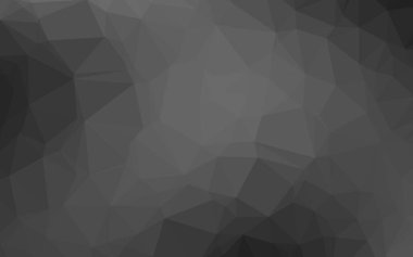 Koyu gümüş, gri vektör soyut çokgen örtüsü.