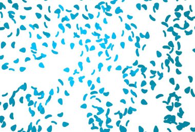 Soyut formlarla açık mavi vektör arkaplanı. Renkli rastgele şekillerle modern soyut illüstrasyon. İşiniz için en iyi akıllı tasarım.