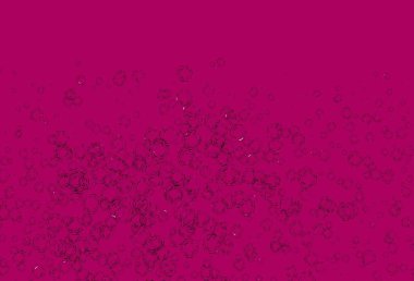 Küreli açık pembe vektör deseni. Renkli su damlaları olan modern soyut çizimler. Güzel web siteleri için desen.