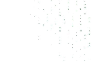 Açık mavi, çizgileri ve dikdörtgenleri olan yeşil vektör arkaplan. Dikdörtgen şekilli soyut çizimler. Reklamınız, posteriniz, afişiniz için en iyi tasarım.