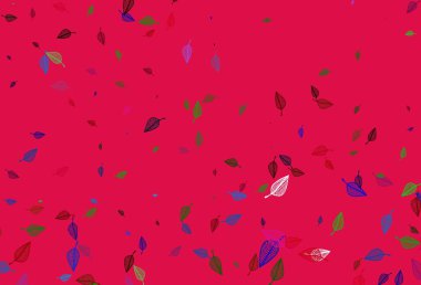 Açık renkli, Gökkuşağı vektör el boyalı doku. Karalama tarzında yaprakları olan belirsiz bir çizim. İş tasarımınız için yepyeni bir tarz.