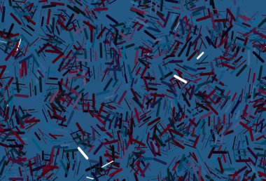 Koyu renk, ince çizgileri olan gökkuşağı vektör deseni. Renkli çubuklarla gösterişli soyut çizimler. Reklamlar, posterler, afişler için desen.