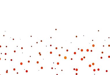 Açık Turuncu vektör arkaplan ve noktalar. Renkli su damlaları olan modern soyut çizimler. Marka kitabın için tamamen yeni bir şablon.