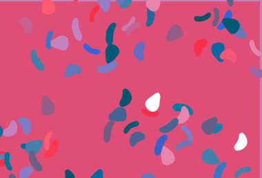 Açık mavi, rastgele şekilli kırmızı vektör dokusu. Renkli rastgele şekillerle modern soyut illüstrasyon. İşiniz için en iyi akıllı tasarım.