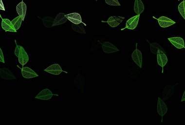 Koyu yeşil vektör çizim örtüsü. Rengarenk yapraklı doğal bir desen. Web sitesi yöneticileri ve tasarımları için desen.