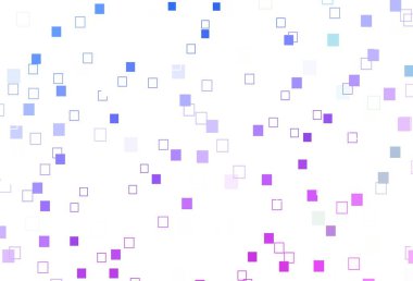 Açık Pembe, kare biçiminde mavi vektör şablonu. Dikdörtgenli soyut gradyan çizimi. Cep telefonları için arka plan.