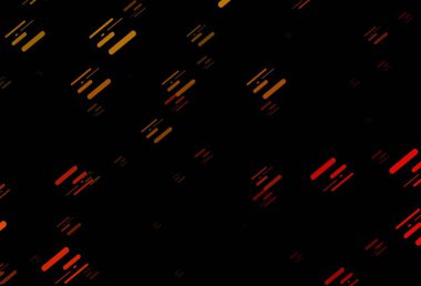 Koyu sarı, renkli çizgileri olan turuncu vektör dokusu. Soyut şablondaki çizgilerle dekoratif parlak çizimler. Reklamlar, posterler, afişler için desen.