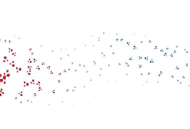 Açık mavi, lamba şekilli kırmızı vektör deseni. Çağdaş gradyan soyut çizgileri olan çizimler. Cep telefonu geçmişinin şablonu.