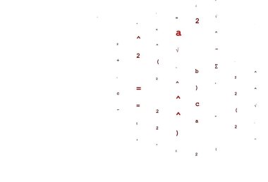 Matematik sembollü açık kırmızı vektör dokusu. Ayrı tabelaları olan parlak renkli çizimler. Reklamlar, kitapçıklar, eğitim broşürleri.