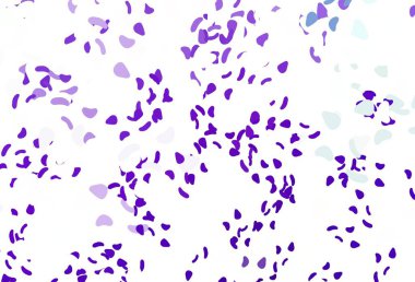 Soyut şekilli açık mor vektör arkaplanı. Rastgele şekillerle soyut tarzda dekoratif tasarım. Web siteniz için basit tasarım.