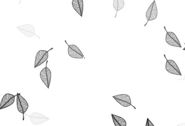 Light Silver, gri vektör karalama düzeni. Yaprakları karalama tarzında parlak renkli bir illüstrasyon. Boyama kitapları ve çocuklar için sayfalar.