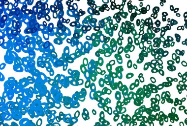 Koyu mavi, daireli yeşil vektör şablonu. Renkli su damlaları olan modern soyut çizimler. Marka kitabın için tamamen yeni bir şablon.