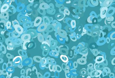 Çember şekilli açık mavi vektör düzeni. Renkli su damlaları olan modern soyut çizimler. Marka kitabın için tamamen yeni bir şablon.