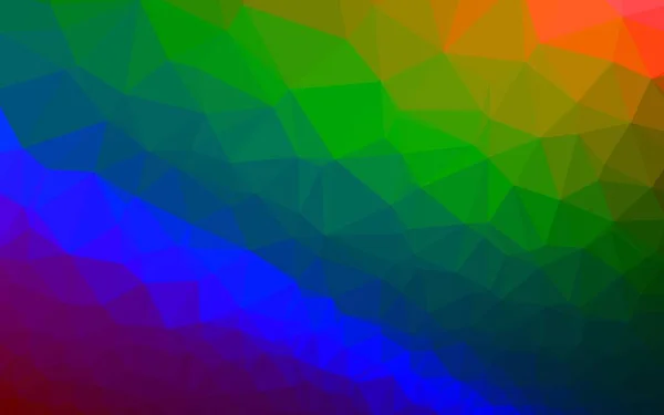 Dark Multicolor Rainbow Vector Abstracte Polygonale Hoes — Stockvector