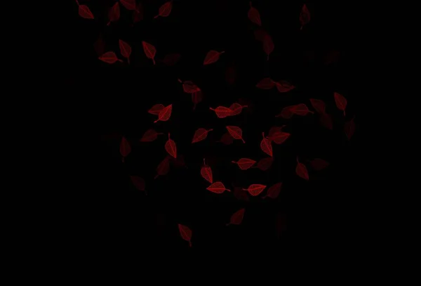 Темно Червоний Векторний Ескіз Фону Сучасна Геометрична Абстрактна Ілюстрація Листям — стоковий вектор