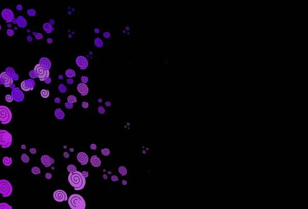 Modèle Vectoriel Violet Foncé Avec Des Formes Bulles Illustration Abstraite — Image vectorielle