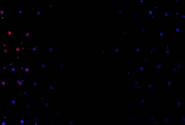 Темно Синій Червоний Векторний Шаблон Кристалами Колами Квадратами Ілюстрація Набором — стоковий вектор