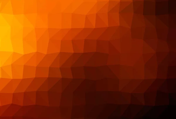 Donker Oranje Vector Veelhoekige Achtergrond Kleurrijke Illustratie Origami Stijl Met — Stockvector