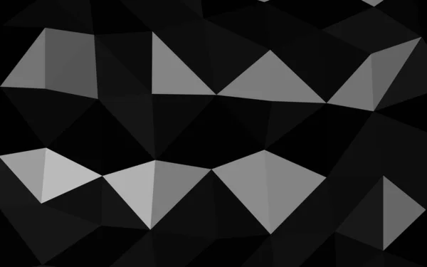 黒い多角形のモザイクの背景ベクトル図 — ストックベクタ