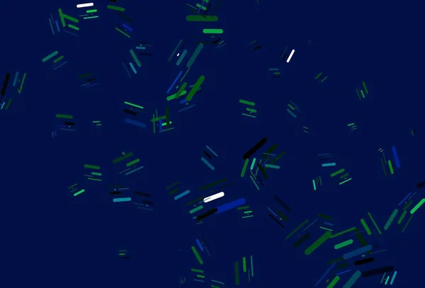 Azul Claro Patrón Vectorial Verde Con Líneas Estrechas Ilustración Abstracta — Vector de stock